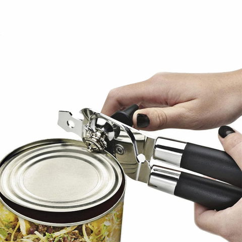 Desfacator de conserve multifunctional  otel inoxidabil, maner antialunecare, ergonomic, rezistent la rugina, usor de utilizat, 21.6 x 6 cm, argintiu [3]