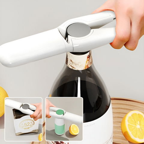 Desfacator de sticle 5in1, razatoare, curatator de legume-fructe, deschizator de conserve si doze, 17.5x5x3cm, alb [5]