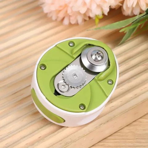 Desfacator manual de conserve si sticle, 6.8 x 4.8 cm, din abs + otel, verde/alb [1]