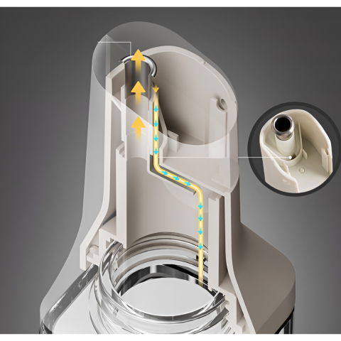 Dispenser pentru ulei, deschidere si inchidere automata a rezervorul, cu inductie gravitationala, 500 ml, 29.5x6x6 cm, galben [5]