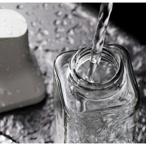 Dispenser pentru ulei, deschidere si inchidere automata a rezervorul, cu inductie gravitationala, 500 ml, 29.5x6x6 cm, gri [7]