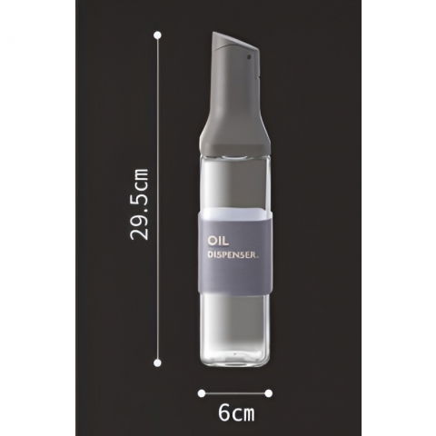 Dispenser pentru ulei, deschidere si inchidere automata a rezervorul, cu inductie gravitationala, 500 ml, 29.5x6x6 cm, gri [10]