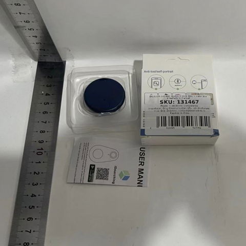 Dispozitiv anti pierdere inteligent, conexiune bluetooth, dispozitiv anti pierdere pentru accesorii, baterie si manual de utilizare incluse 38 x 38 x 7 mm, albastru inchis [3]
