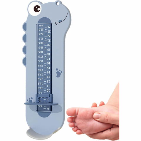 Dispozitiv de masurat talpa piciorului pentru bebelusi, 9-24, model dinozaur, albastru [6]
