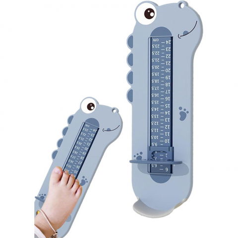 Dispozitiv de masurat talpa piciorului pentru bebelusi, 9-24, model dinozaur, albastru [5]