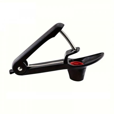 Organizatoare si accesorii pentru bucatarie - Dispozitiv de scos samburi, manual, cu 1 gaura, pentru cirese/masline, 20.5 x 3.8 x 13 cm, din abs+otel inoxidabil, cu maner, negru