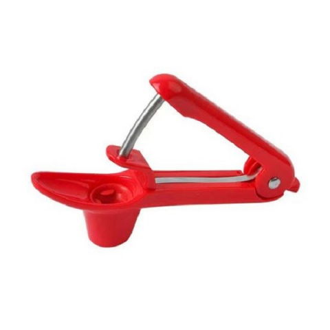 Organizatoare si accesorii pentru bucatarie - Dispozitiv de scos samburi, manual, cu 1 gaura, pentru cirese/masline, 20.5 x 3.8 x 13 cm, din abs+otel inoxidabil, cu maner, rosu