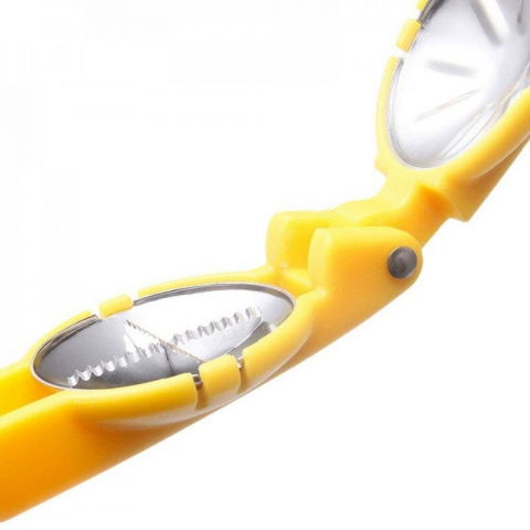 Dispozitiv de spart nuci si castane  abs si otel, 17.5 x 5.5 x 5 cm, usor de utilizat, galben [1]