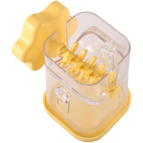 Dispozitiv de zdrobit, pentru alune, nuci, ciocolata, manual, din abs, 10 x 7.2 cm, galben [2]