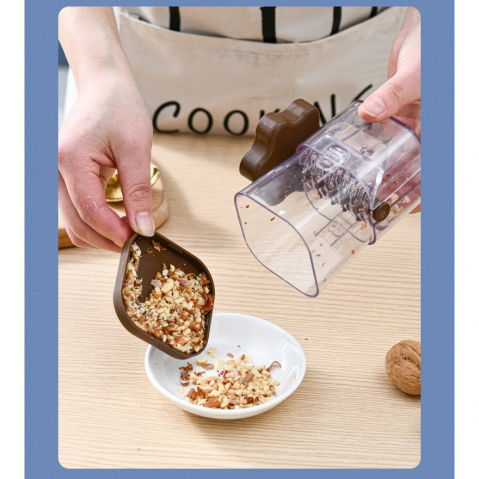 Dispozitiv de zdrobit, pentru alune, nuci, ciocolata, manual, din abs, 10 x 7.2 cm, maro [2]