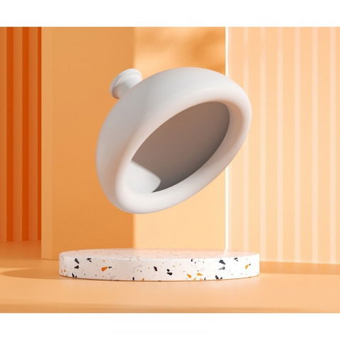 Dispozitiv terapeutic sputa, cupa pentru terapie toracica, dispozitiv de eructare, pentru adulti si copii, 10 x 6.5 cm, din silicon, alb [1]