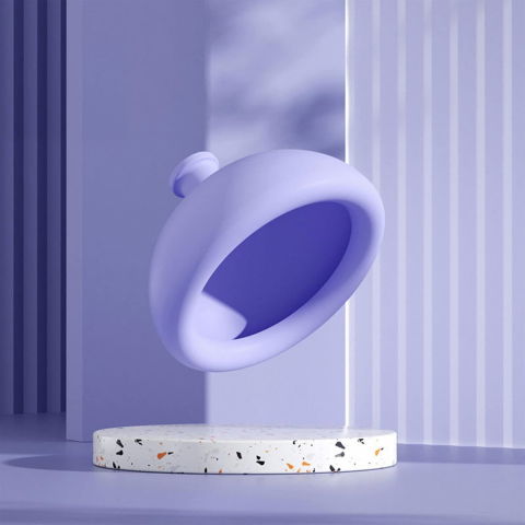 Dispozitiv terapeutic sputa, cupa pentru terapie toracica, dispozitiv de eructare, pentru adulti si copii, 10 x 6.5 cm, din silicon, mov [1]