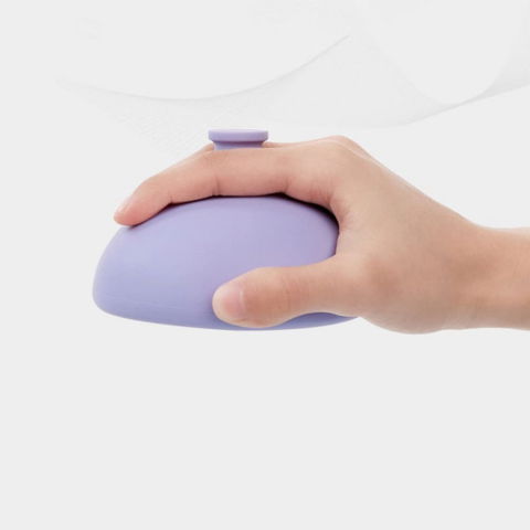 Dispozitiv terapeutic sputa, cupa pentru terapie toracica, dispozitiv de eructare, pentru adulti si copii, 10 x 6.5 cm, din silicon, mov [2]