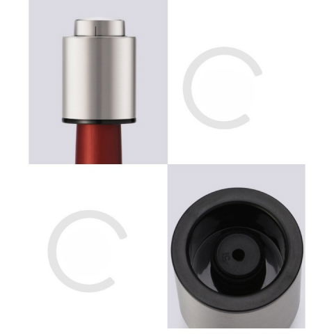 Dop de etansare a sticlei de sampanie, data etansare, reutilizabil, usor de depozitat si folosit, 4.5 x 4.5 x 8 cm, gri [3]