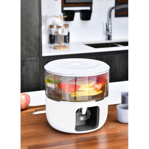 Dozator de apa  3 compartimente rotative, capacitate mare de 3l, alb [3]