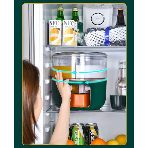 Dozator de apa  3 compartimente rotative, capacitate mare de 6l, verde [5]