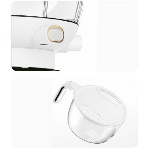 Dozator etajat de cereale  rotativ 360, 6 compartimente, capacitate 10l, cofrag special pentru oua, vas pentru scurgerea cerealelor, 35x27.5 cm, alb [9]