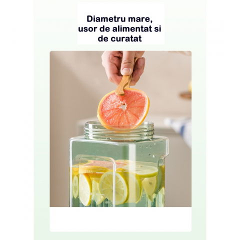 Dozator portabil pentru bauturi  3.5 litri, capac etans, duza deschidere/inchidere, recipent din plastic, gradat, filtru, maner, 29.7 x 14.1 x 14.4 cm, pentru diverse bauturi, alb [2]