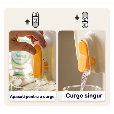 Dozator portabil pentru bauturi  3.5 litri, capac etans, duza deschidere/inchidere, recipent din plastic, gradat, filtru, maner, 29.7 x 14.1 x 14.4 cm, pentru diverse bauturi, alb [6]