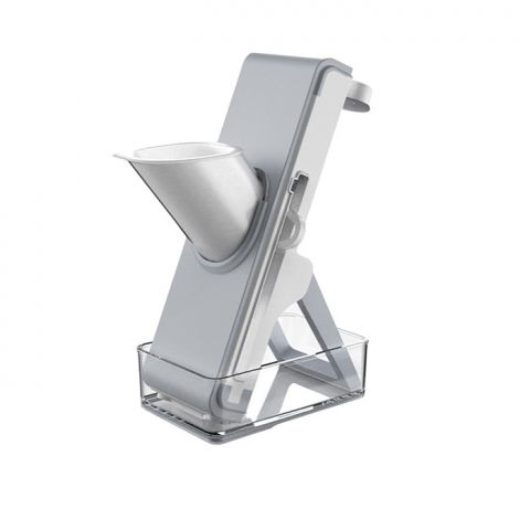 Ajutoare pentru gatit - Feliator de legume multifunctional, taieturi diferite, razatoare pentru bucatarie, taietor de cartofi, presa manuala, pliabila, extensibila, pp pet, 23.5x9.5x5.5 cm, alb