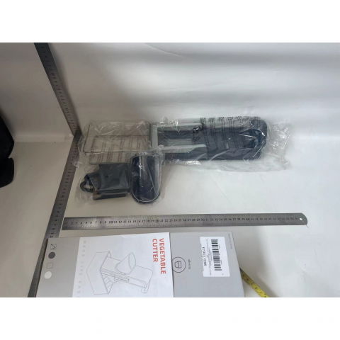 Feliator de legume multifunctional, taieturi diferite, razatoare pentru bucatarie, taietor de cartofi, presa manuala, pliabila, extensibila, pp pet, 23.5x9.5x5.5 cm, gri [1]