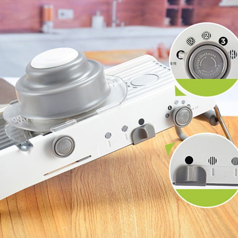 Feliator manual multifunctional, usor de folosit, pentru legume, fructe, razatoare, otel inoxidabil, accesoriu bucatarie, 39 x 11.5 x 12.5 cm alb [3]