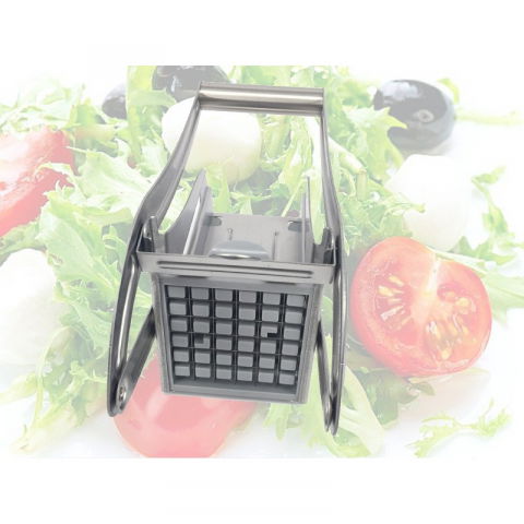 Feliator manual  pentru cartofi pai si legume, din inox, cu 2 dimensiuni de feliere, 25.5 x 11.7 cm, argintiu [7]