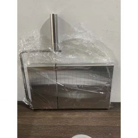 Feliator manual  pentru cascaval, salam, prajituri, unt, din otel inoxidabil, usor de curatat si utilizat, 5 lame de schimb incluse, picioare antiderapante, 21 x 12.2 x 2.8 cm, argintiu [8]