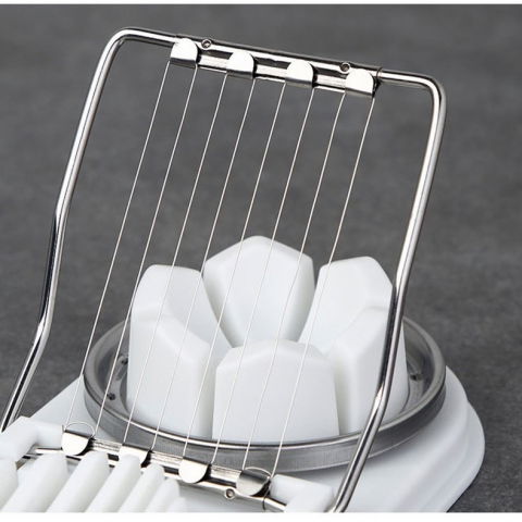 Feliator multifunctional  pentru oua, mozzarela, fructe, 2 forme de feliere, agatatoare, 20 cm, alb [3]