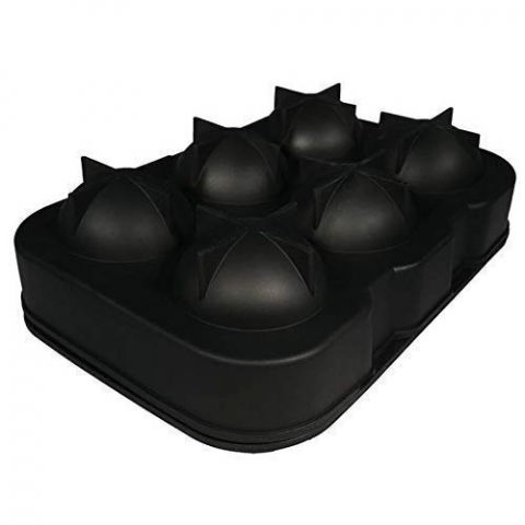 Forma pentru gheata, 6 forme sferice, din silicon, 17 x 12 x 6 cm, negru [4]