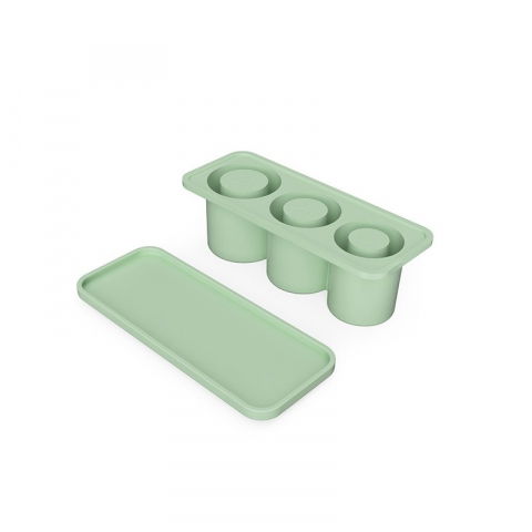 Forme pentru gheață, înghețată și prăjituri - Forma pentru gheata, din silicon, cuburi de gheata, forme rotunde, inghetare rapida, 20.7 x 8.4 x 6.5 cm verde