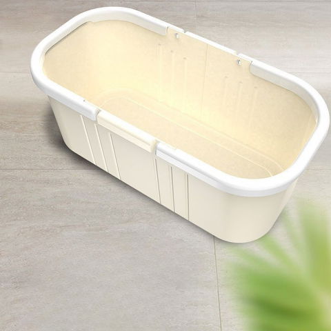 Galeata pentru mop plat, 45 x 25 x 17.8 cm, compatibilia cu mop, 37 x 15 cm, galben [2]