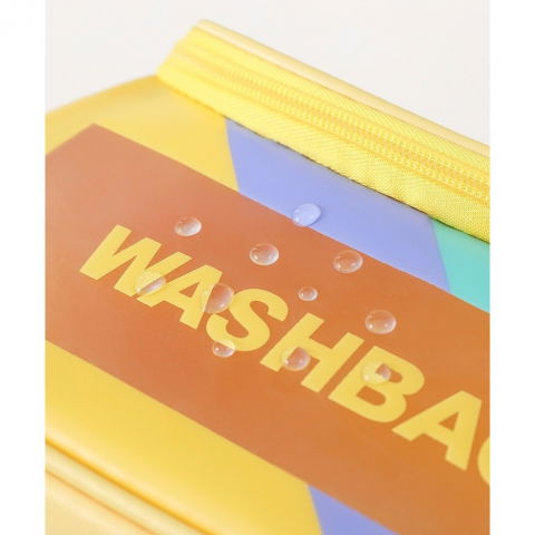 Geanta cosmetice de voiaj  impermeabila, translucida mata, 22 x 16 x 14 cm, galben [8]