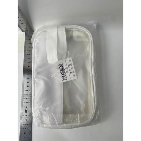 Geanta cosmetice  pentru voiaj sau organizare, material pvc/textil, impermeabila, portabila, 22 x 12 x 8 cm, alb [7]