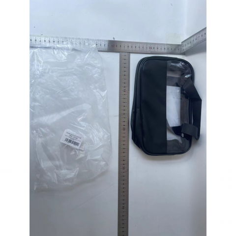 Geanta cosmetice  pentru voiaj sau organizare, material pvc/textil, impermeabila, portabila, 26 x 15 x 10 cm, negru [8]