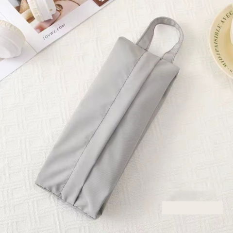 Geanta de depozitare, pentru haine mici, lenjerie, sosete, cosmetice, impermeabila, cu maner, 10x20x3 cm, gri [1]