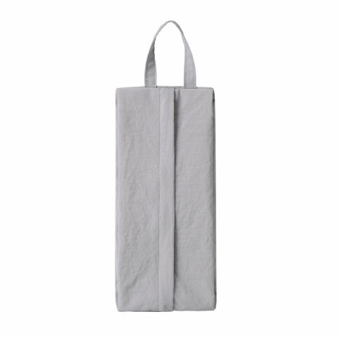 Organizatoare, perne voiaj şi accesorii - Geanta de depozitare, pentru haine mici, lenjerie, sosete, cosmetice, impermeabila, cu maner, 10x20x3 cm, gri