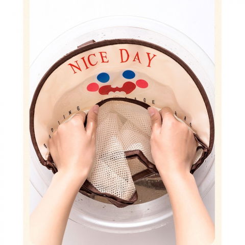 Geanta de depozitare, tip saculet, de agatat, multifunctionala, din plasa, 40 x 10 x 44 cm, negru [5]