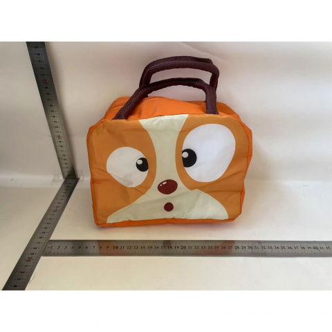 Geantă frigorifică, cu desene animat, portabilă pentru copii, de prânz, din pânză oxford, 22x14x19 cm, model catelus, maro [1]