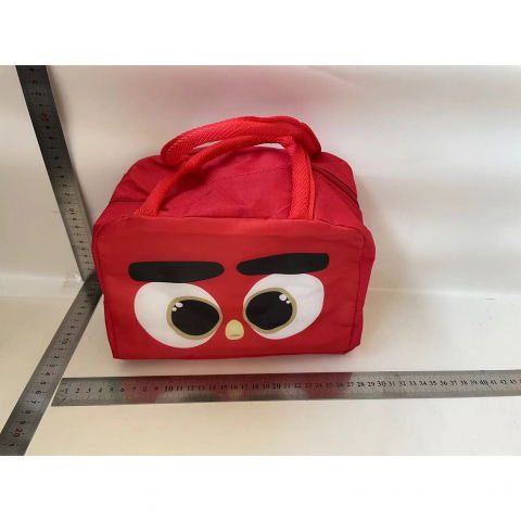 Geantă frigorifică, cu desene animat, portabilă pentru copii, de prânz, din pânză oxford, 22x14x19 cm, model pasare, rosu [1]