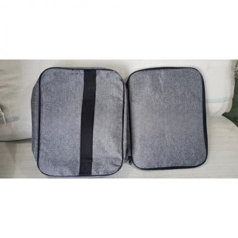 Geanta  pentru depozitare acte si documente, facturi, carduri, cu cod de securitate, 2 compartimente, impermeabila, 37 x 10.5 x 27 cm, gri [2]