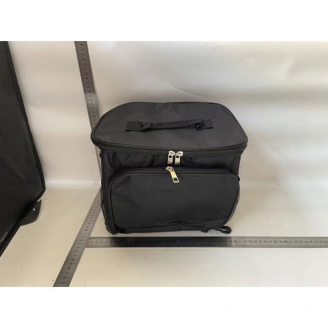 Geanta pentru picnic cu izolare termica, multifunctionala, compartimentata, 2 tipuri de manere, impermeabila, 26x24x17 cm, negru [1]