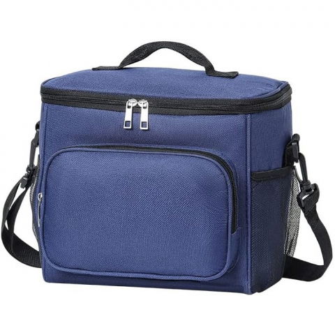 Geanta pentru pranz, multifunctionala, compartimentata, 2 tipuri de manere, impermeabila, 26x24x17 cm, albastru [3]