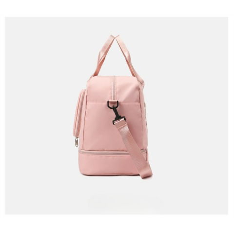 Geanta pliabila, pentru voiaj, buzunare multiple, de mana, impermeabila, material textil, capacitate 8 kg, dimensiune deschisa 42x28x10 cm, roz [11]