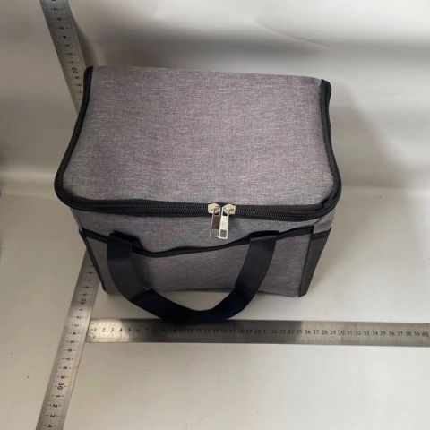 Geanta termica  pentru pranz, compartimente telefon si tacamuri, multifunctionala, impermeabila, 24x18x21 cm, gri [1]