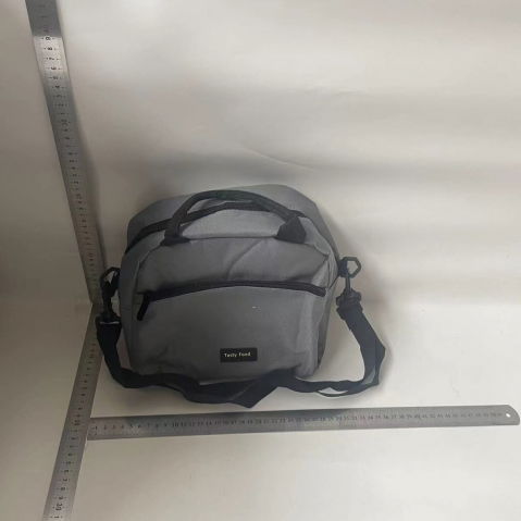 Geanta termica pentru pranz  multifunctionala, compartimentata, impermeabila, 2 tipuri de manere, 26x14.3x21.2 cm, gri [1]