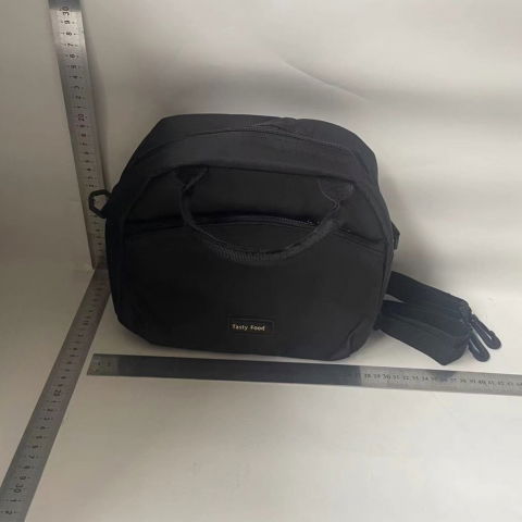 Geanta termica pentru pranz  multifunctionala, compartimentata, impermeabila, 2 tipuri de manere, 26x14.3x21.2 cm, negru [1]