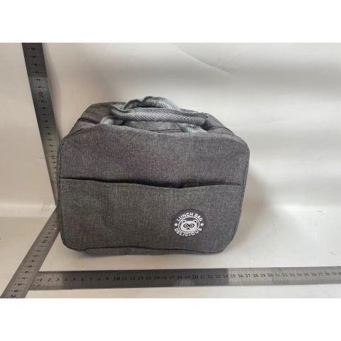 Geanta termica pentru pranz, multifunctionala, compartimentata, impermeabila, cu manere, buzunar exterior, 22x14x19 cm, gri [1]