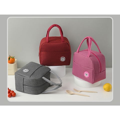 Geanta termica pentru pranz, multifunctionala, compartimentata, impermeabila, cu manere, buzunar exterior, 22x14x19 cm, gri [5]