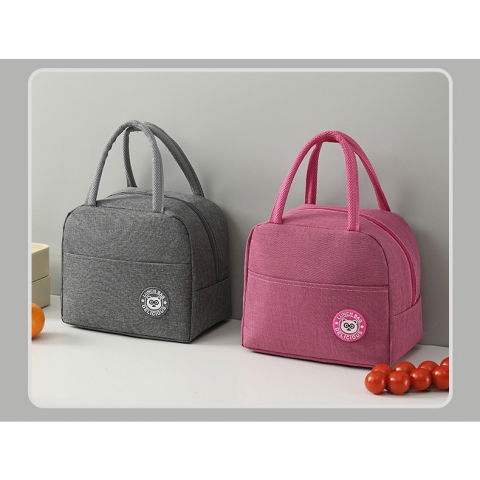 Geanta termica pentru pranz, multifunctionala, compartimentata, impermeabila, cu manere, buzunar exterior, 22x14x19 cm, gri [6]